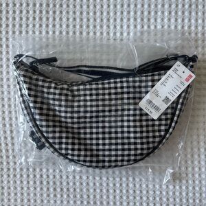 Uniqlo Moon Black and White Checkered Bag